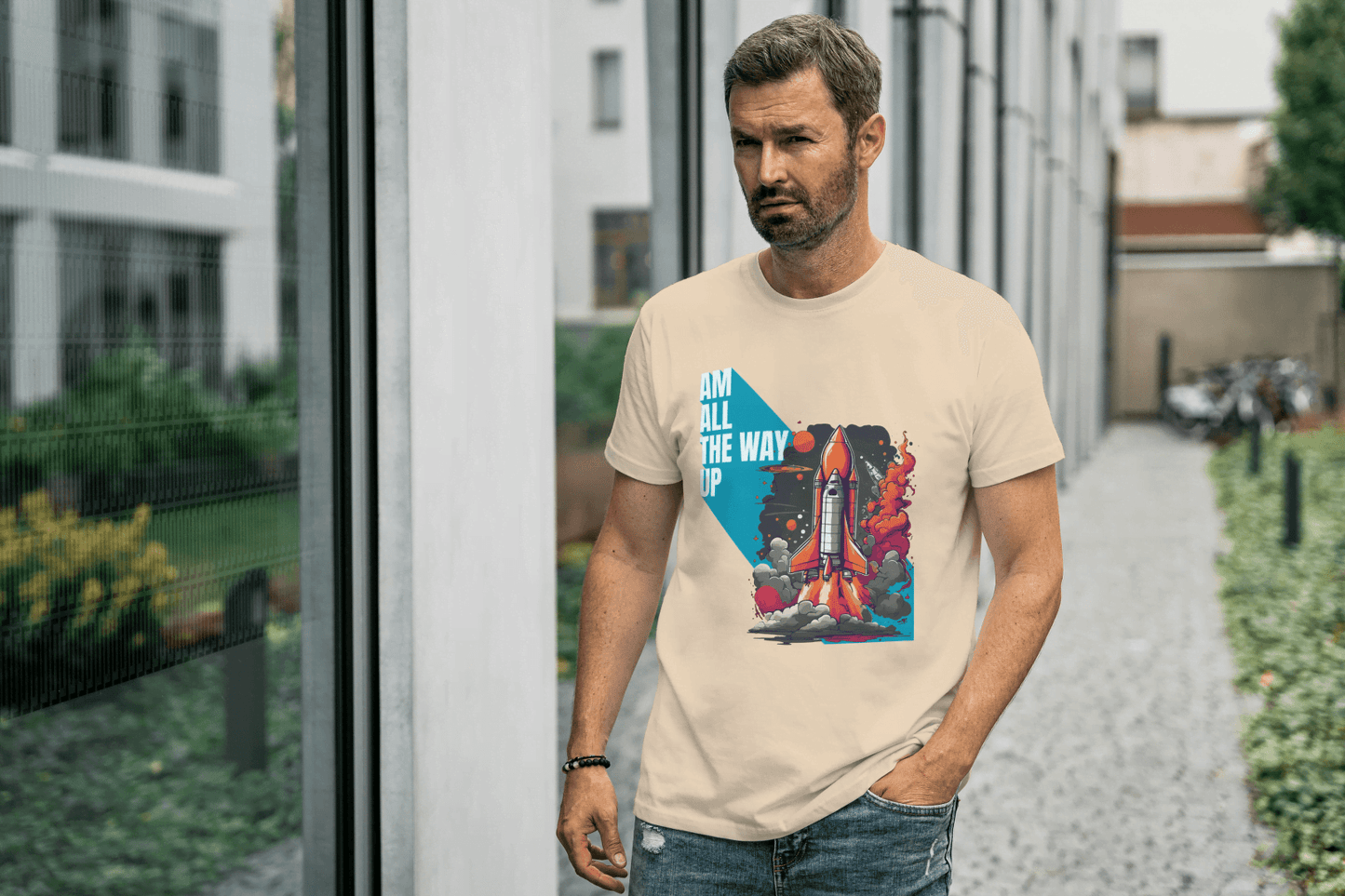 Am All The Way Up: Motivational Space Exploration Tee - Essentia Attire