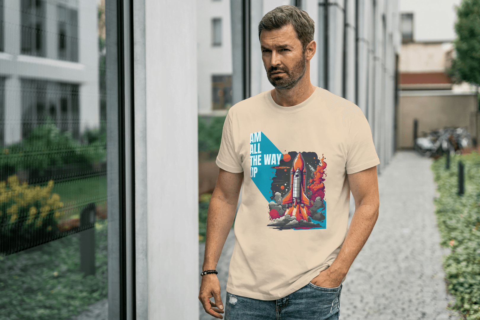 Am All The Way Up: Motivational Space Exploration Tee - Essentia Attire
