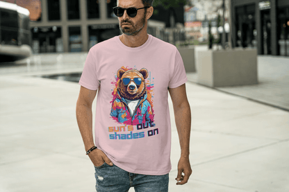 Sun's Out Shades On Bear Tee - Essentia Attire
