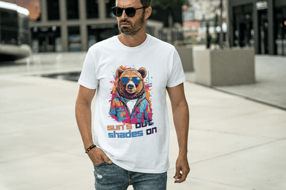 Sun's Out Shades On Bear Tee - Essentia Attire