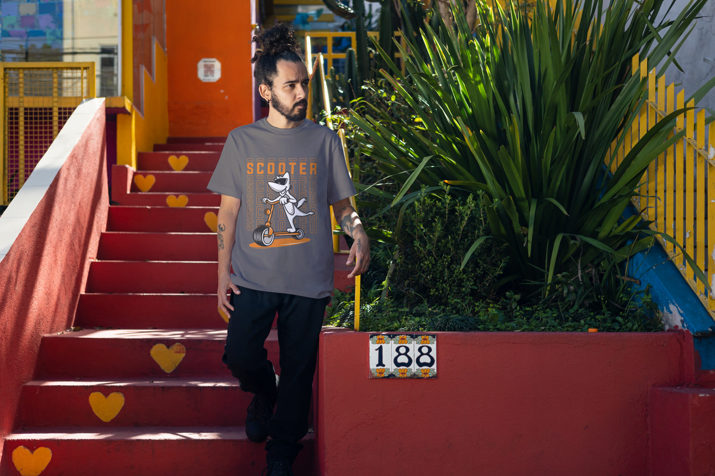 "Scooter Life" Funny Dog: Urban Animal Design - Essentia Attire