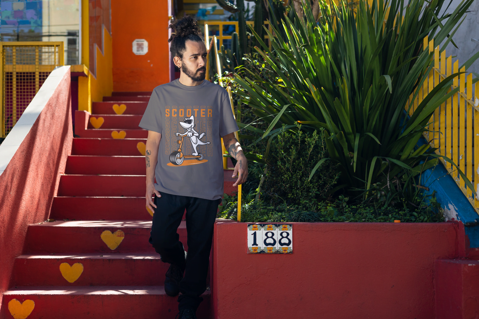 "Scooter Life" Funny Dog: Urban Animal Design - Essentia Attire