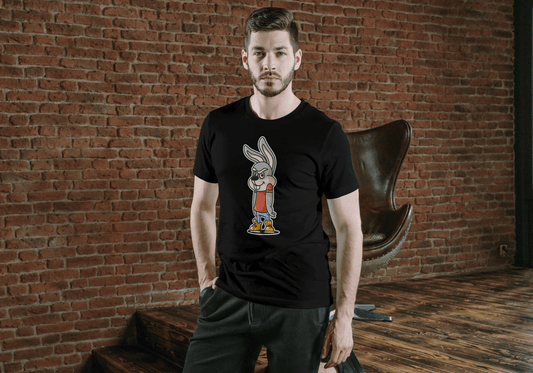 Funny Mischievous Bunny: Smart Character Tee - Essentia Attire