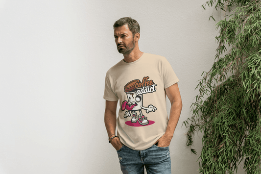 Coffee Addict Mug with Legs: Funny Foodie Design - Essentia Attire
