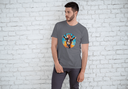 Cool Giraffe Sunglasses: Vibrant Animal Graphic Tee - Essentia Attire
