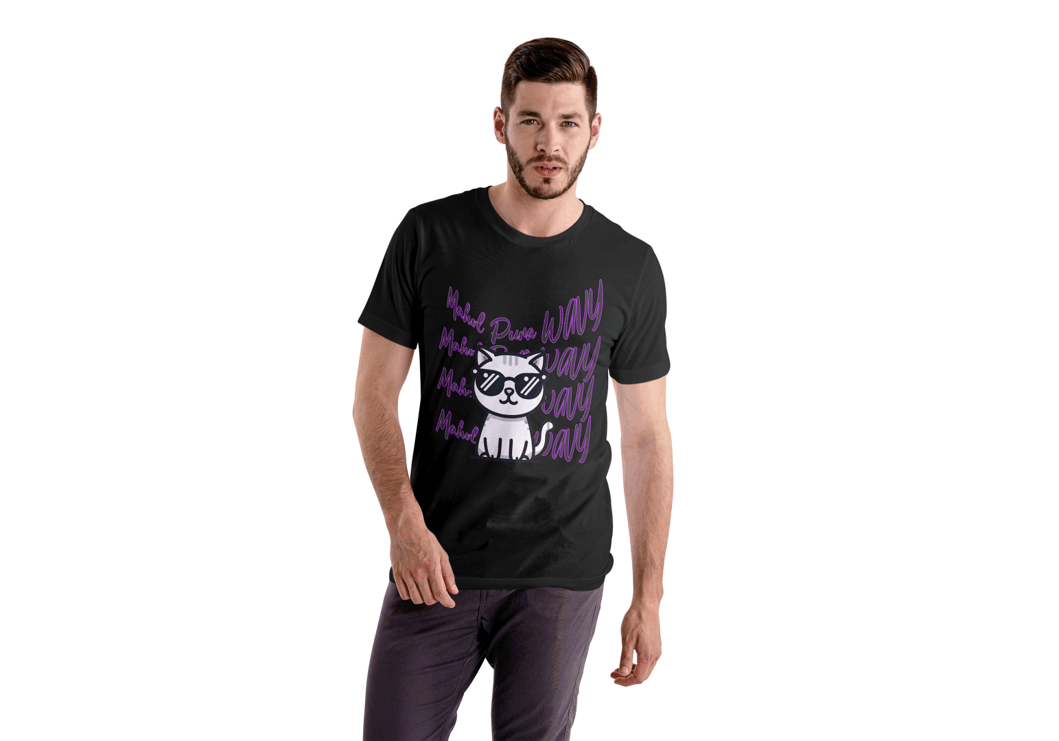 Mahol Pura Wavy: Cool Cat Tee - Essentia Attire