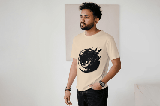 Edgy Shadow Monster: Gothic Creature Graphic Tee - Essentia Attire