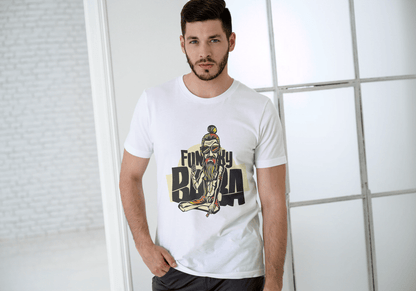 Funny Funky Baba: Cool Spiritual Guru Graphic Tee - Essentia Attire