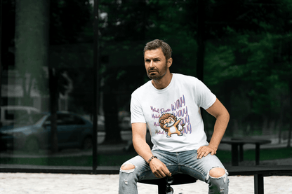 Mahol Pura Wavy: Playful Cute Lion Cub Graphic Tee - Essentia Attire