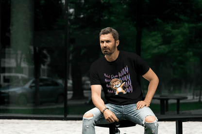 Mahol Pura Wavy: Playful Cute Lion Cub Graphic Tee - Essentia Attire
