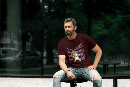 Mahol Pura Wavy: Playful Cute Lion Cub Graphic Tee - Essentia Attire
