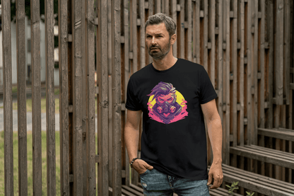 Cyberpunk Gas Mask: Futuristic Urban Graphic Tee - Essentia Attire