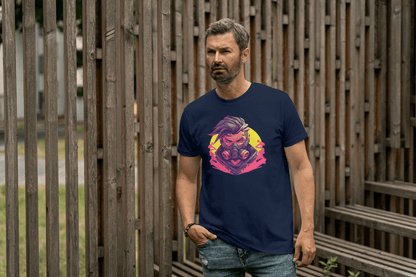 Cyberpunk Gas Mask: Futuristic Urban Graphic Tee - Essentia Attire