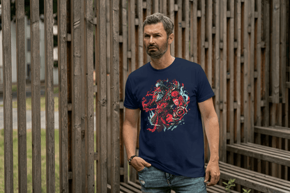 Fantasy Warrior Demon: Mythological Beast Graphic Tee - Essentia Attire