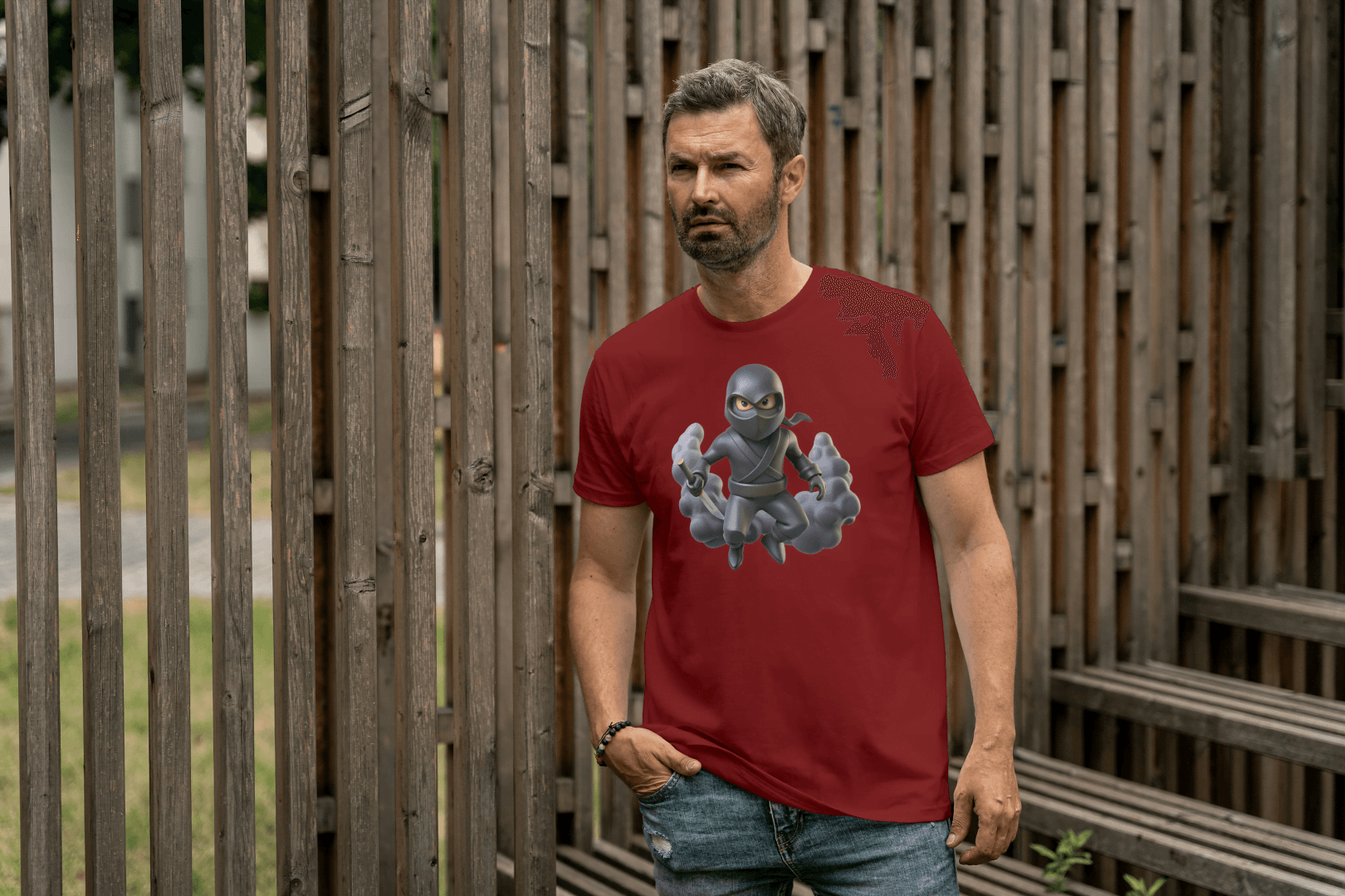 Cute Ninja Warrior: Cartoon Stealth Fighter Tee - Essentia Attire