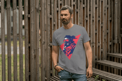 Gas Mask Warrior: Edgy Urban Graphic Tee - Essentia Attire