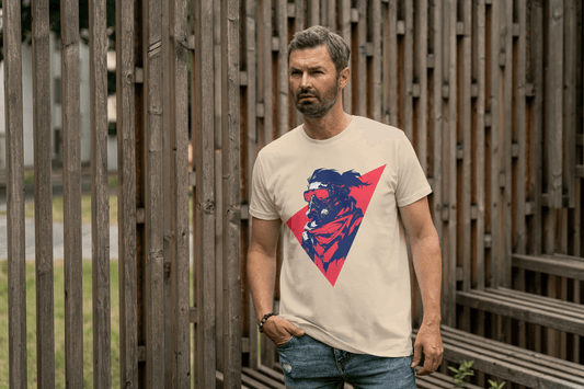 Gas Mask Warrior: Edgy Urban Graphic Tee - Essentia Attire