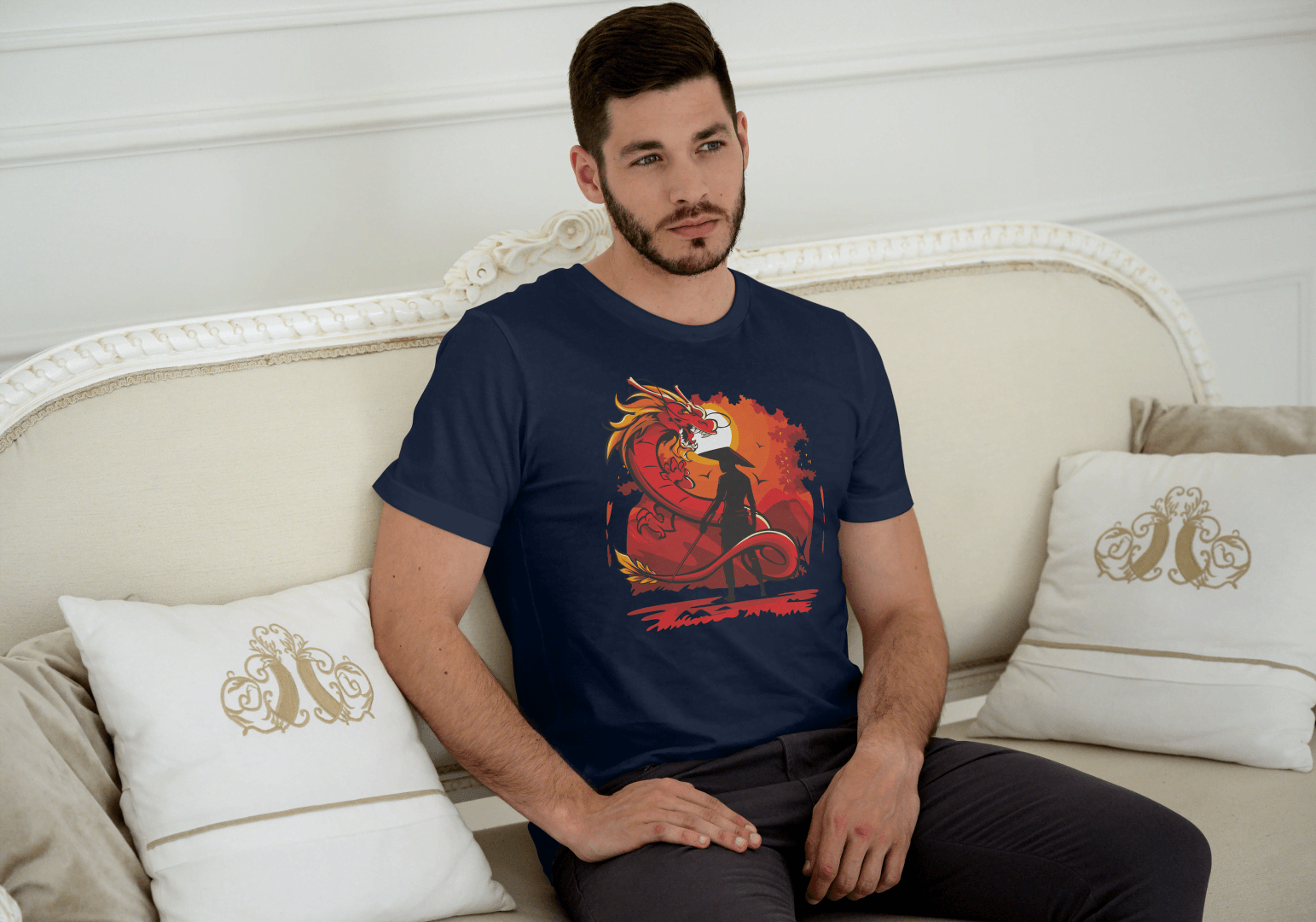 Rising Sun Dragon Samurai: Cultural Warrior Art - Essentia Attire