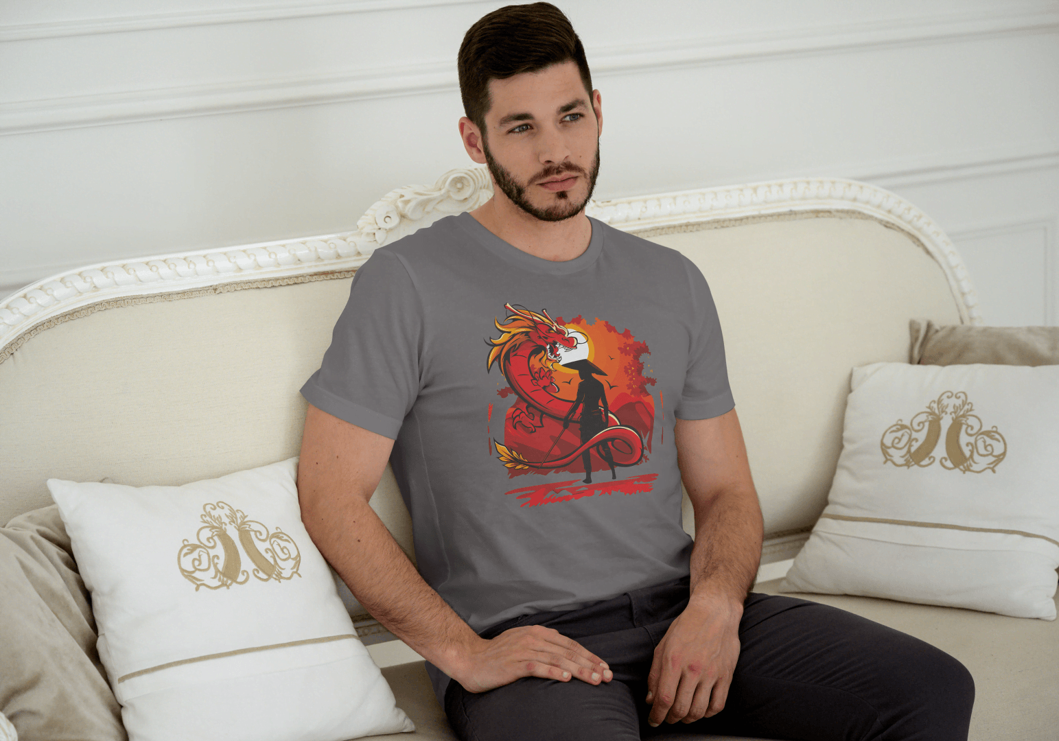 Rising Sun Dragon Samurai: Cultural Warrior Art - Essentia Attire