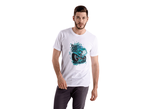 Turbo Chicks Motorcycle: Burn the Road" Tee - Essentia Attire