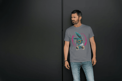 Punk Rock Rabbit: Artistic Animal Print Tee - Essentia Attire