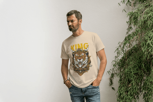 Powerful Tiger with Crown: Big Cat Lover - Essentia Attire