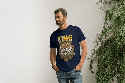 Powerful Tiger with Crown: Big Cat Lover - Essentia Attire