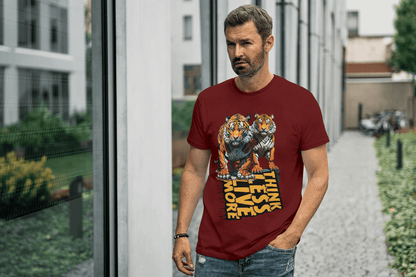 Think Less Live More: Tiger Inspirational Graphic Tee - Essentia Attire