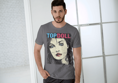 Distressed Style Face Tee: Unique Artistic Graphic - Essentia Attire