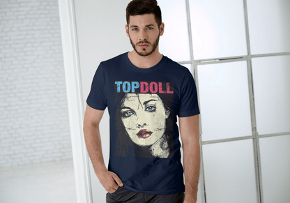 Distressed Style Face Tee: Unique Artistic Graphic - Essentia Attire
