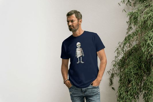 Cute Cartoon Mummy: Glowing Eye Mummy Tee - Essentia Attire