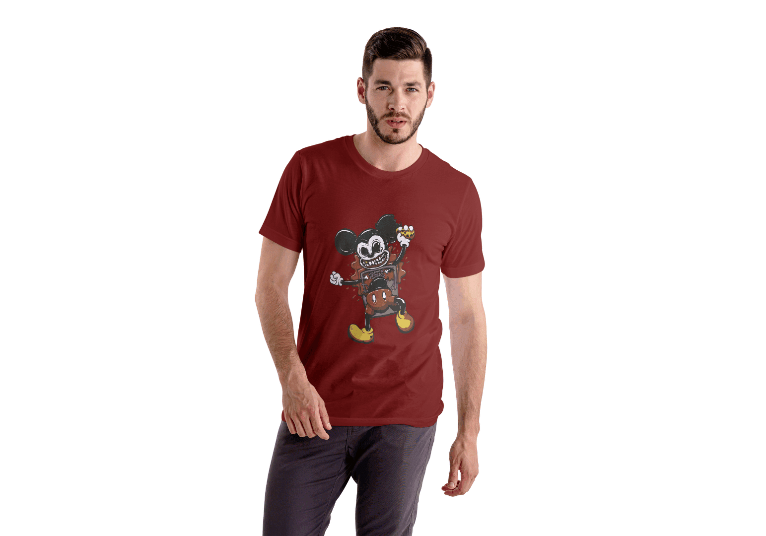 Zombie Party Mouse: Creepy Cute Cartoon Mouse Tee - Essentia Attire
