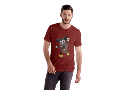 Zombie Party Mouse: Creepy Cute Cartoon Mouse Tee - Essentia Attire