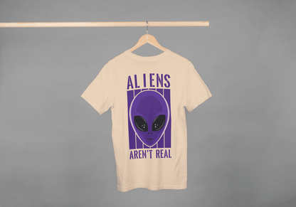 Aliens Aren't Real: Funny Alien Head Graphic Tee - Essentia Attire