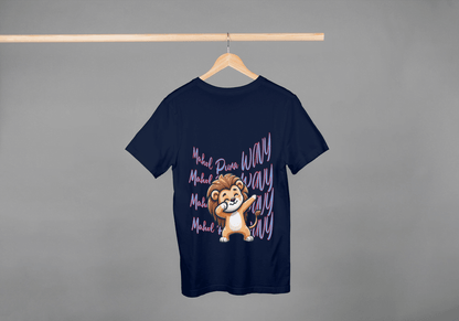 Mahol Pura Wavy: Playful Cute Lion Cub Graphic Tee - Essentia Attire