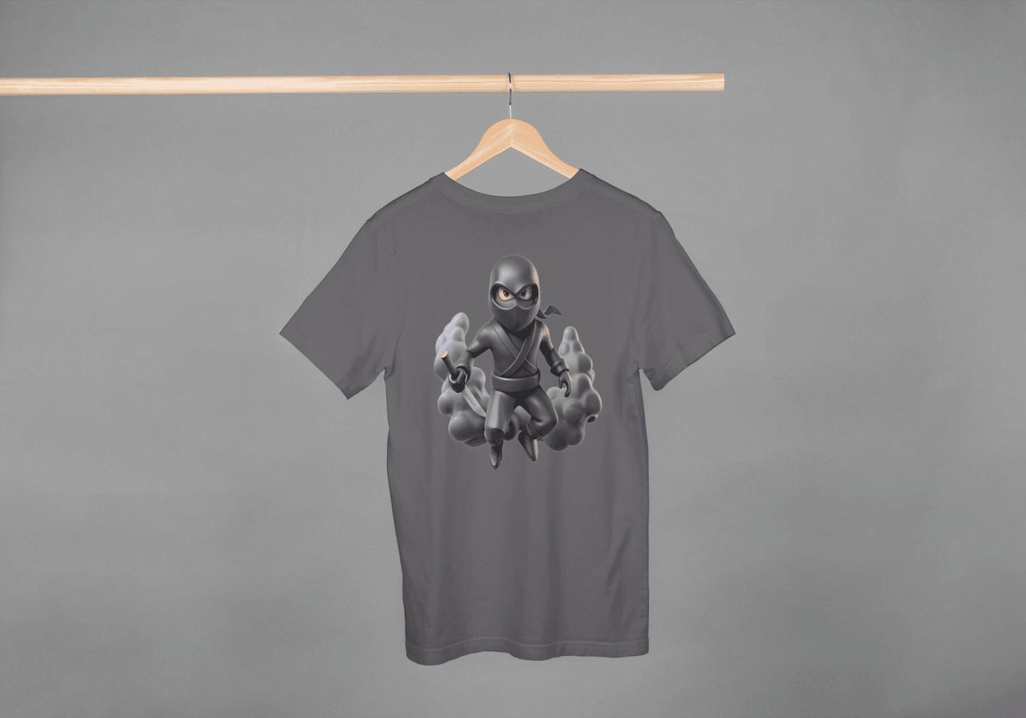Cute Ninja Warrior: Cartoon Stealth Fighter Tee - Essentia Attire