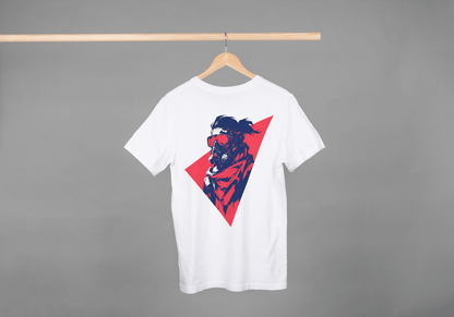 Gas Mask Warrior: Edgy Urban Graphic Tee - Essentia Attire