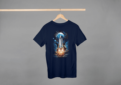 Space Shuttle Launch: Cosmic Nebula Graphic Tee - Essentia Attire