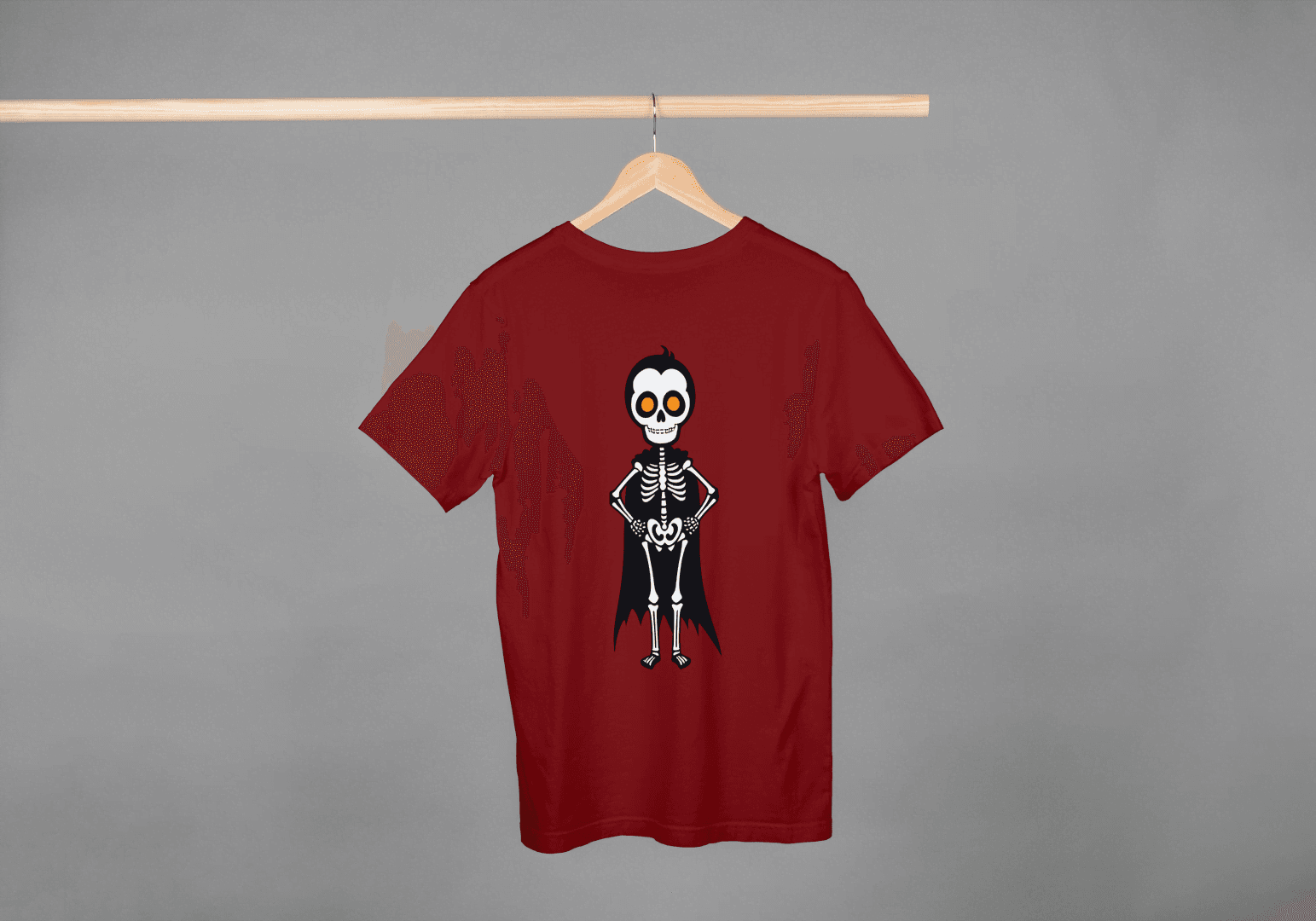 Cute Skeleton with Cape: Superhero Tee - Essentia Attire