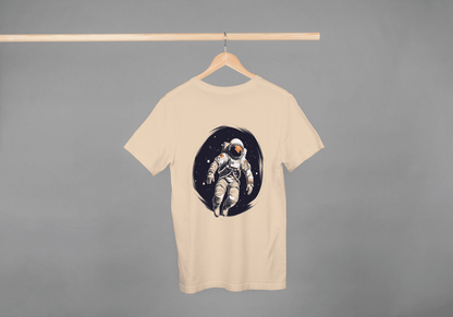 Astronaut Floating in Space: Cosmic Explorer Graphic Tee - Essentia Attire