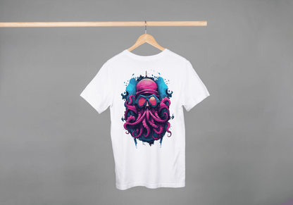 Futuristic Octopus: Neon Cyberpunk Sea Creature Tee - Essentia Attire