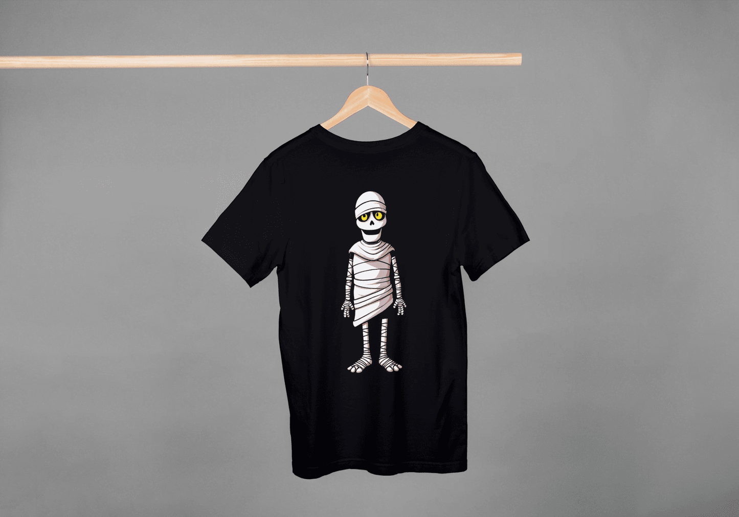 Cute Cartoon Mummy: Glowing Eye Mummy Tee - Essentia Attire