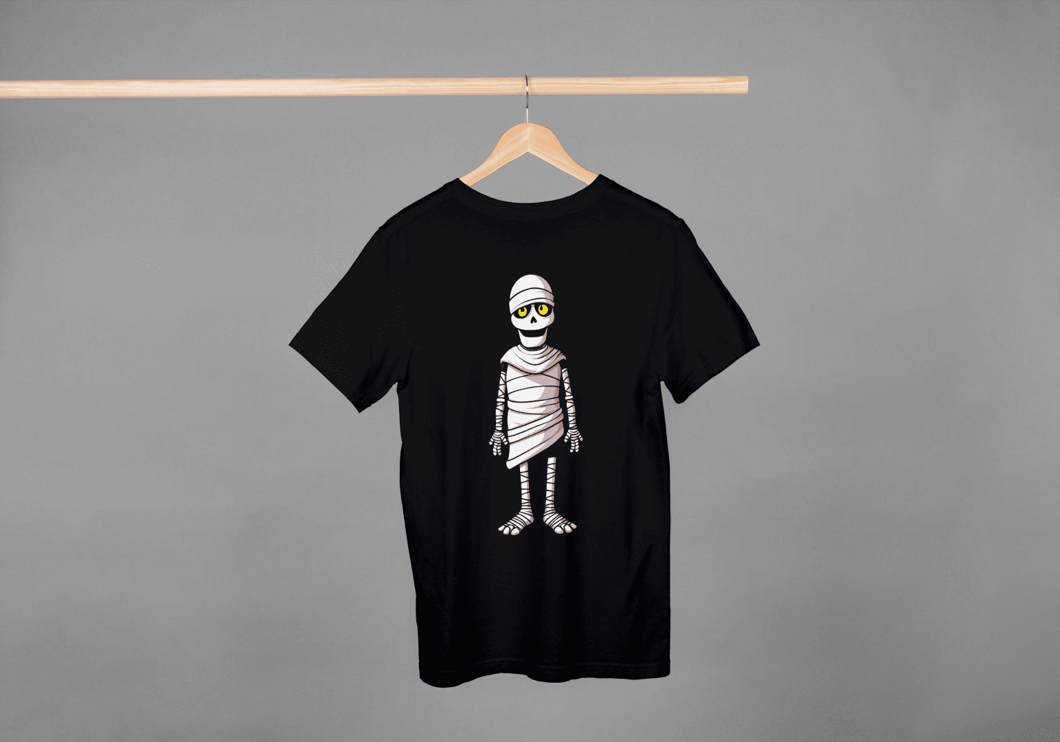 Cute Cartoon Mummy: Glowing Eye Mummy Tee - Essentia Attire