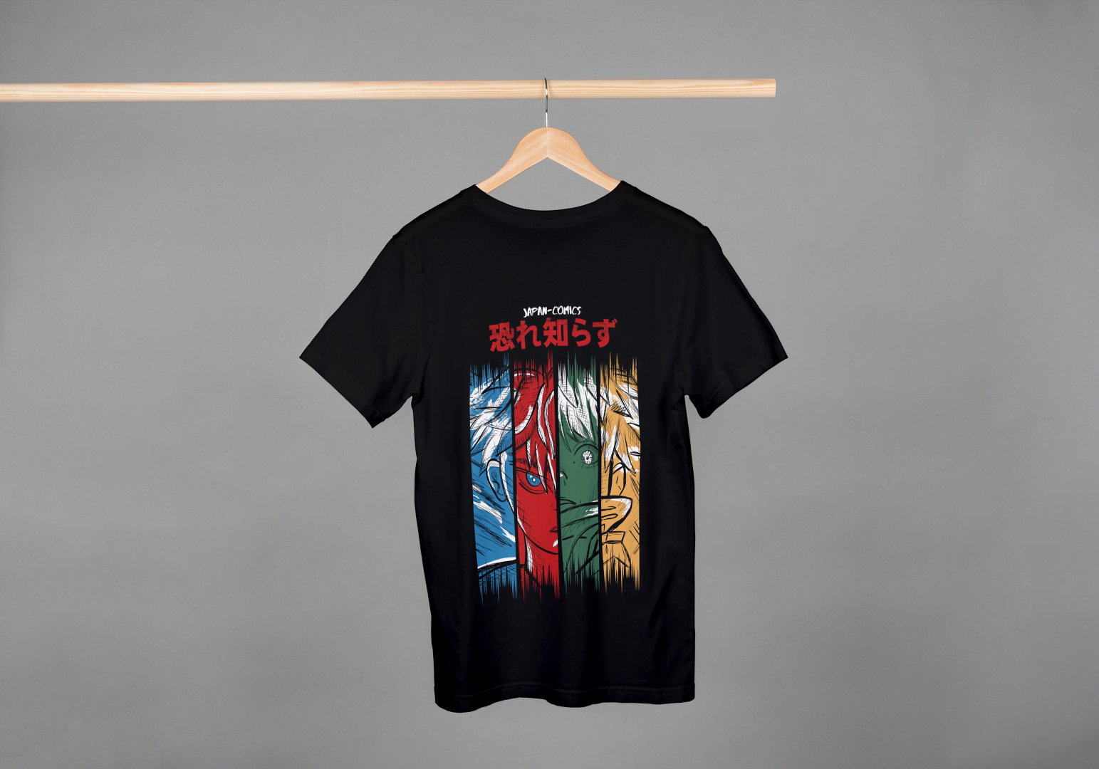 Anime Characters "Fearless": Japan Comics Tee - Essentia Attire