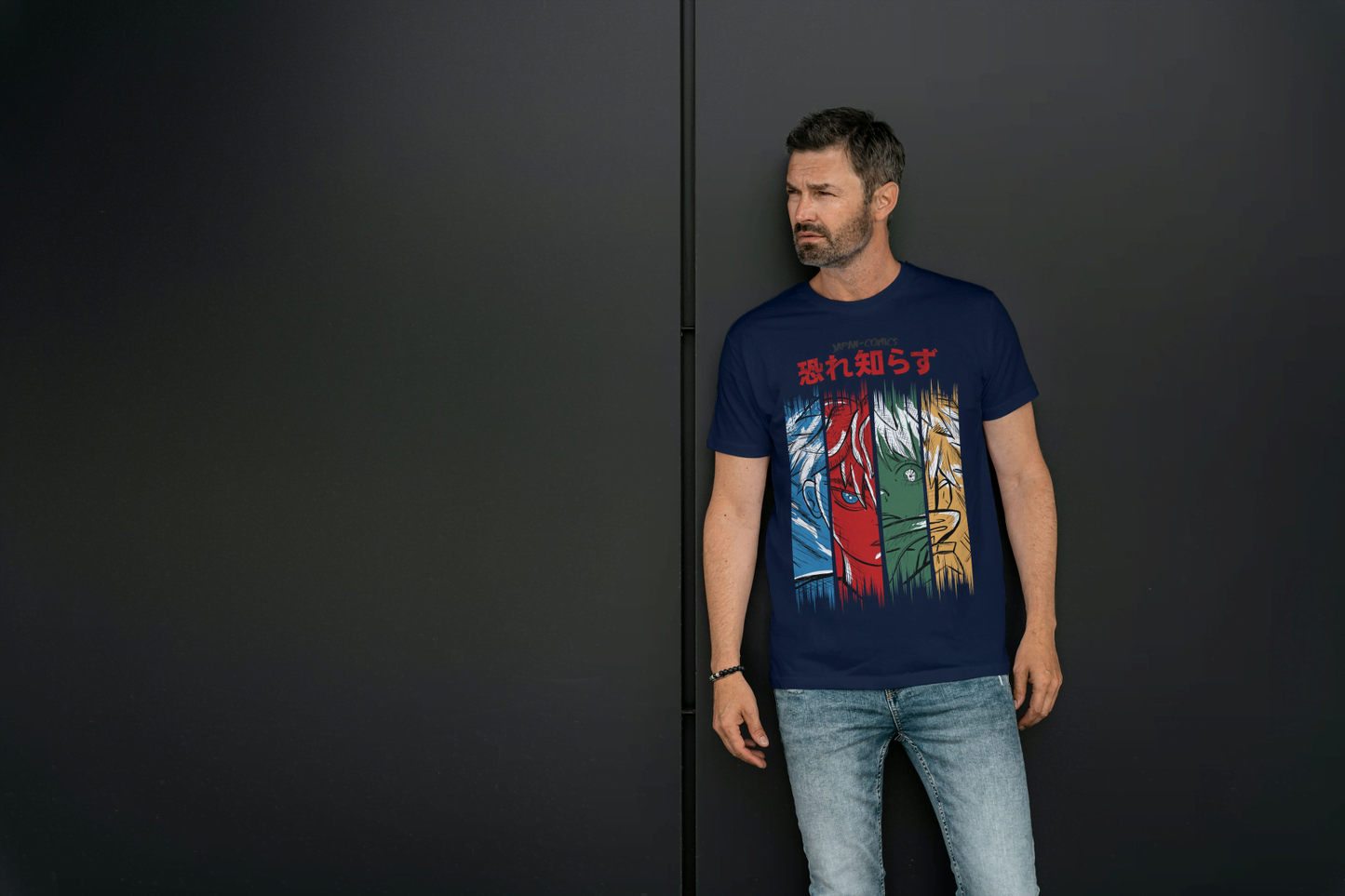 Anime Characters "Fearless": Japan Comics Tee - Essentia Attire
