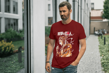 Attack on Titan Eren Yeager Tee: Shingeki no Kyojin Anime Graphic Tee - Essentia Attire