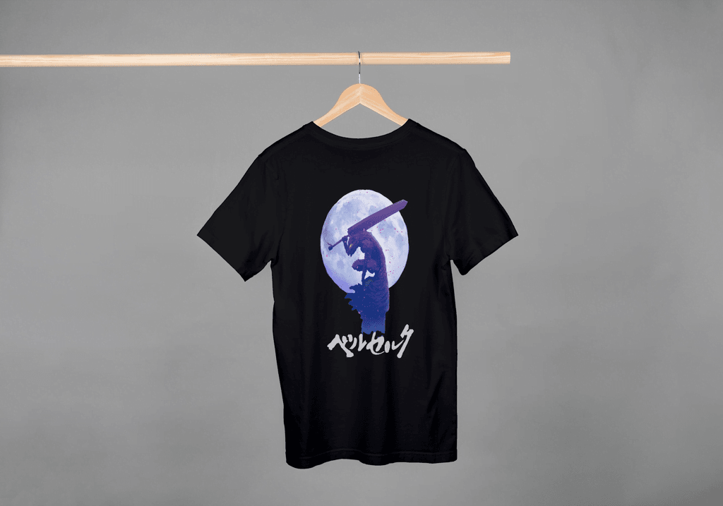 Berserk Japanese Katakana T-shirt | Guts and Dragonslayer Sword Anime - Essentia Attire