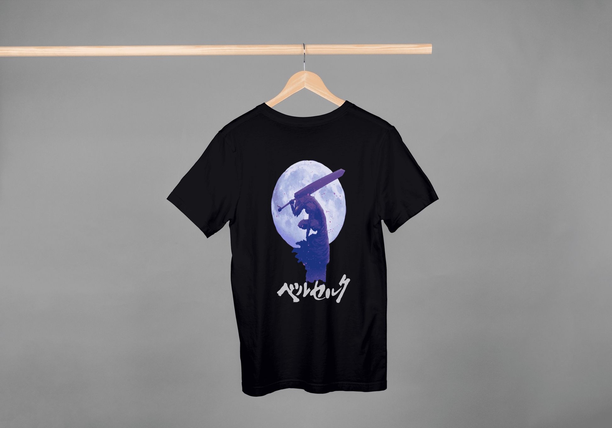 Berserk Japanese Katakana Oversized Tee | Guts and Dragonslayer Sword Anime - Essentia Attire