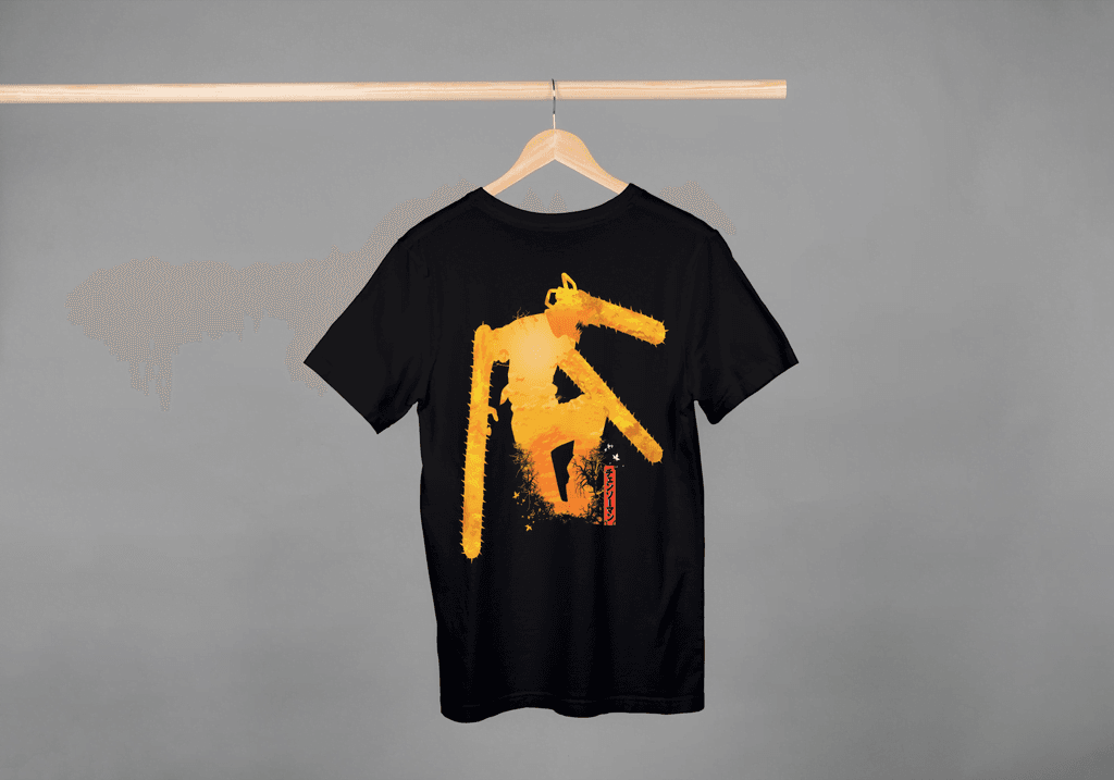 The Devil's Rage | Chainsaw Man Fiery Silhouette Tee - Essentia Attire