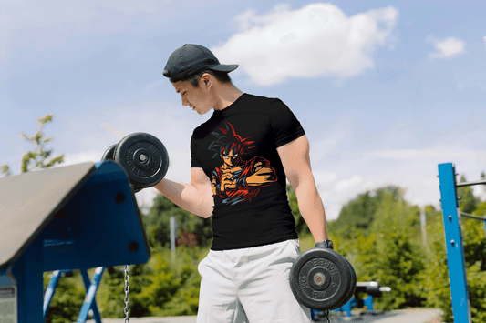 DBZ Goku Super Saiyan 4 T-shirt | Primal Saiyan Form Anime - Essentia Attire